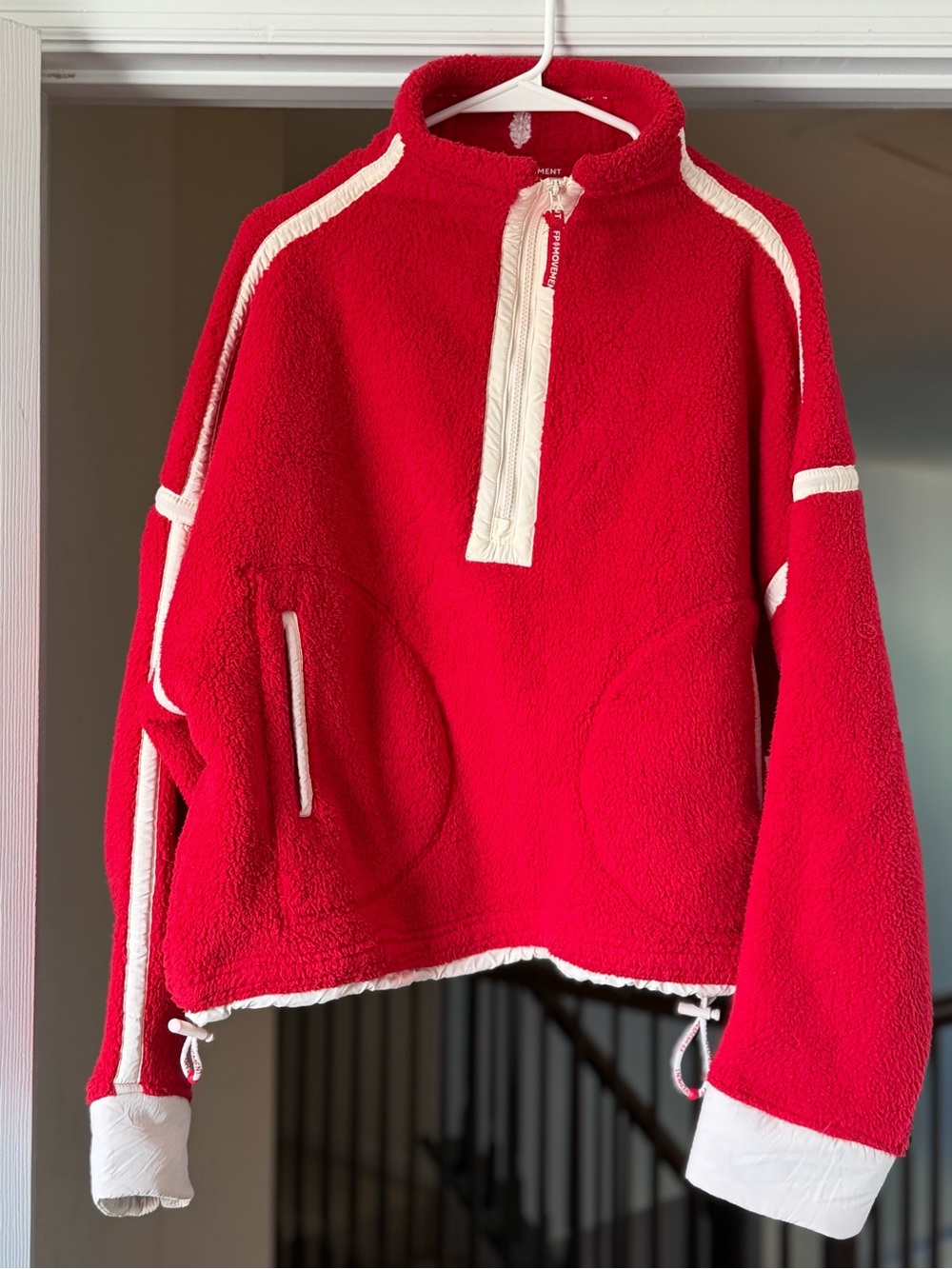 FP Movement Mountain High Half Zip Fleece Red White M